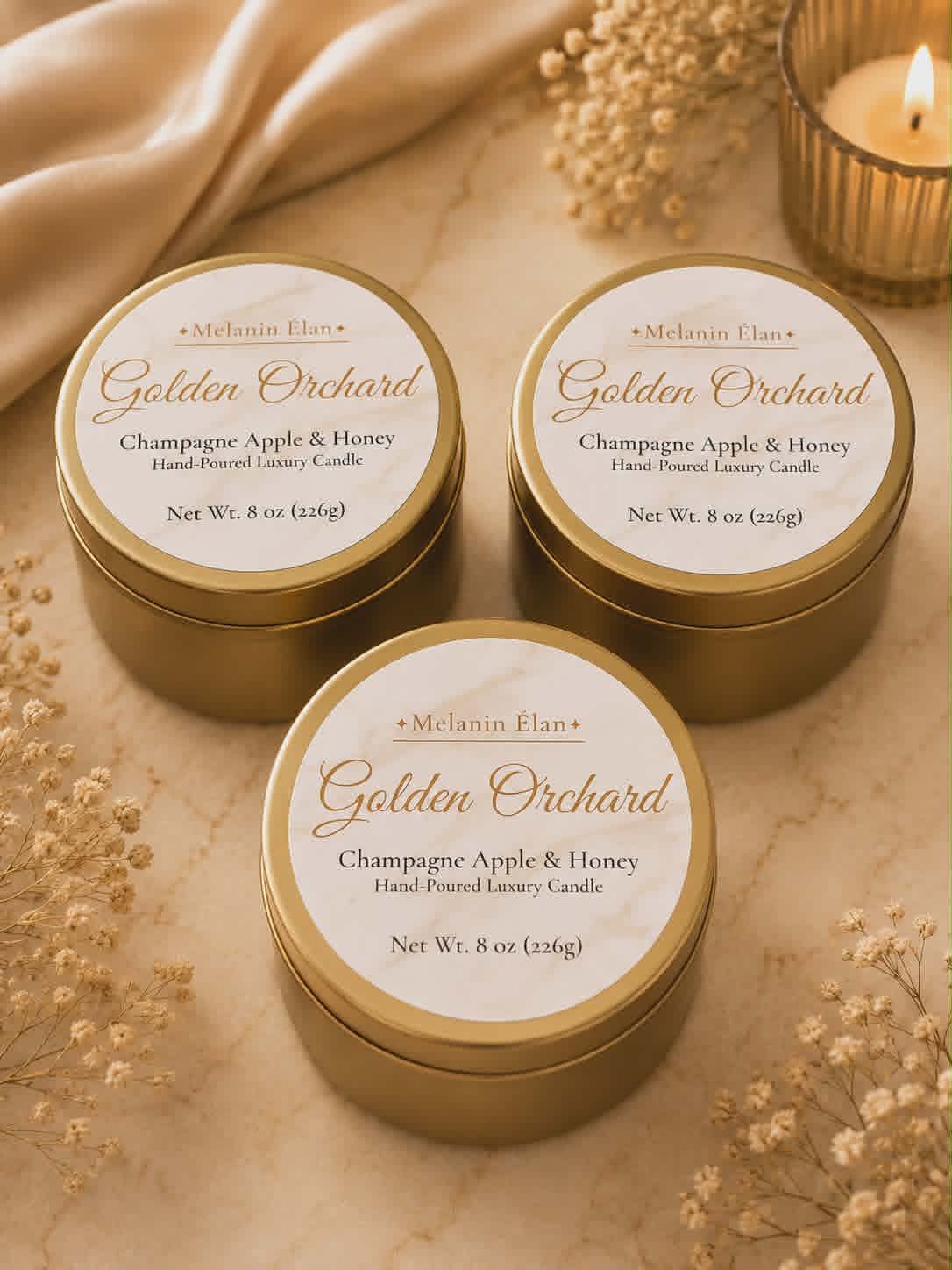 Golden Orchard Massage Candle